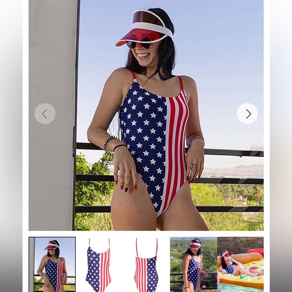 DIXXON Red, White, and Blue One Piece Swimsuit